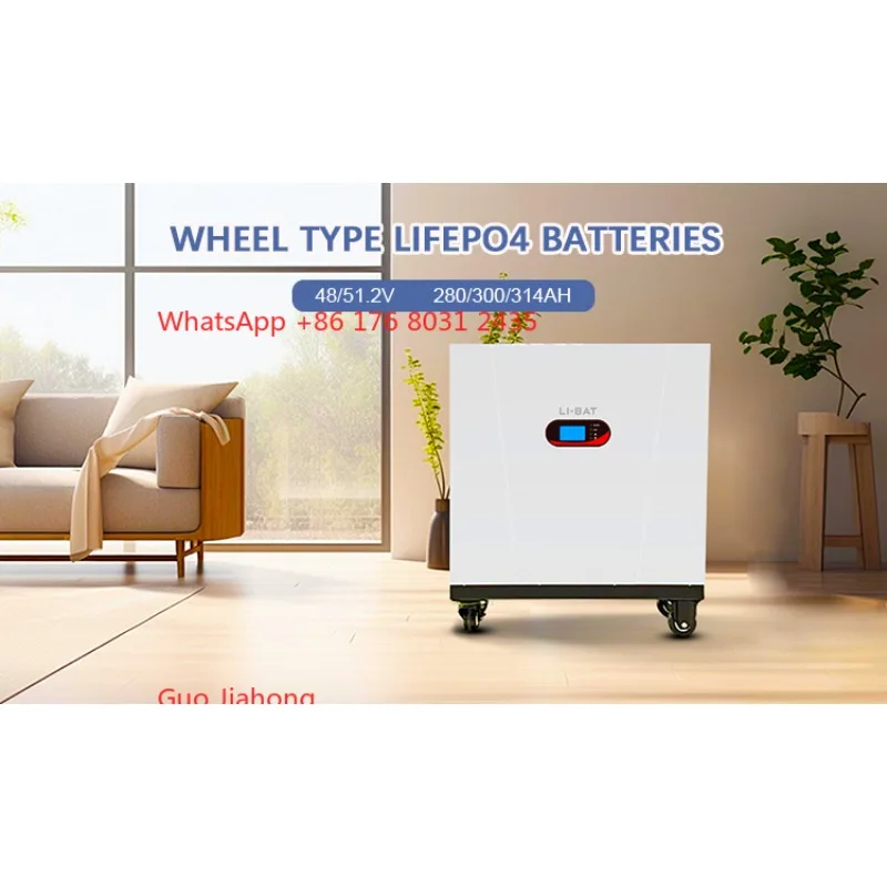 

48V 51.2V 280Ah 300Ah 314Ah Wheel Type Lifepo4 Battery for Solar Energy Storage