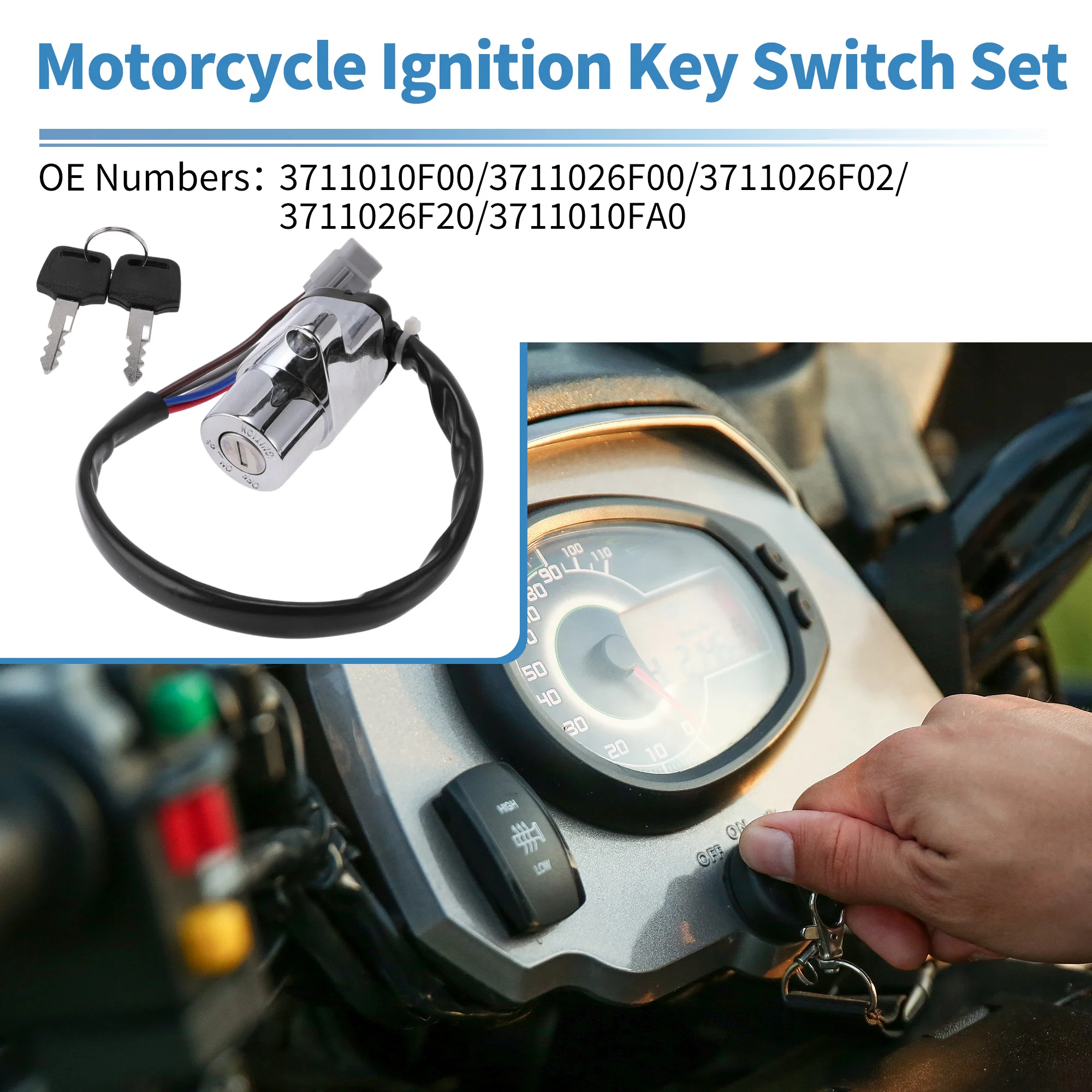 

X Autohaux Ignition Key Switch No.3711010F00 for SUZUKI INTRUDER VL1500 1998-2004 1 Set