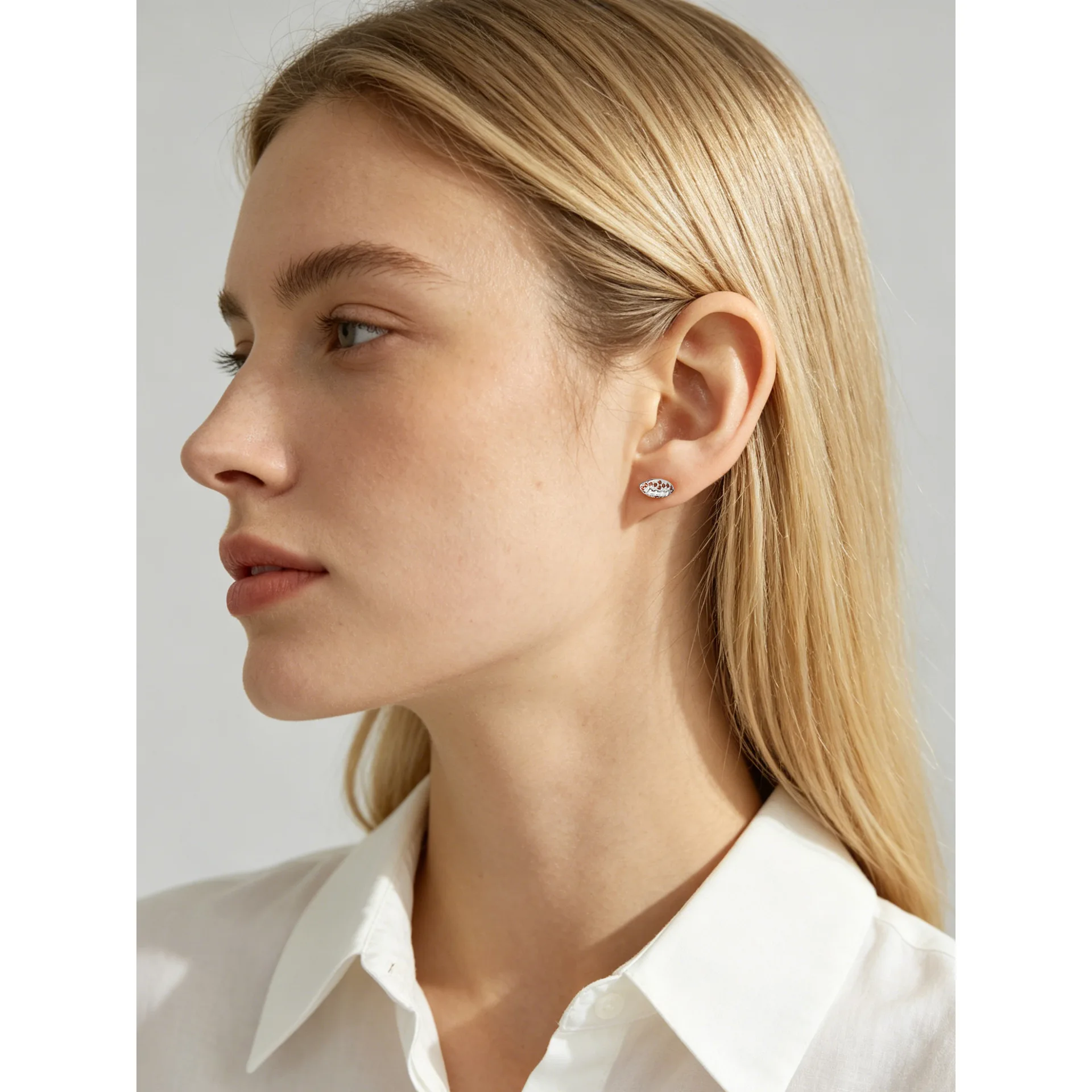 F.I.N.S 1PC Creative Sports Series 925 Silver Stud Earrings for Women Small Asymetric Tennis Racket Basketball Golf Ear Jewelry