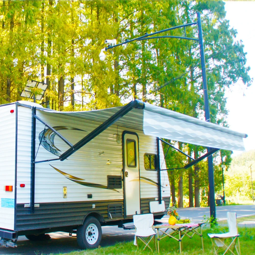 B2 Electric Roll Out RV Awning for Caravan Trailer Motorhome,Custom Size