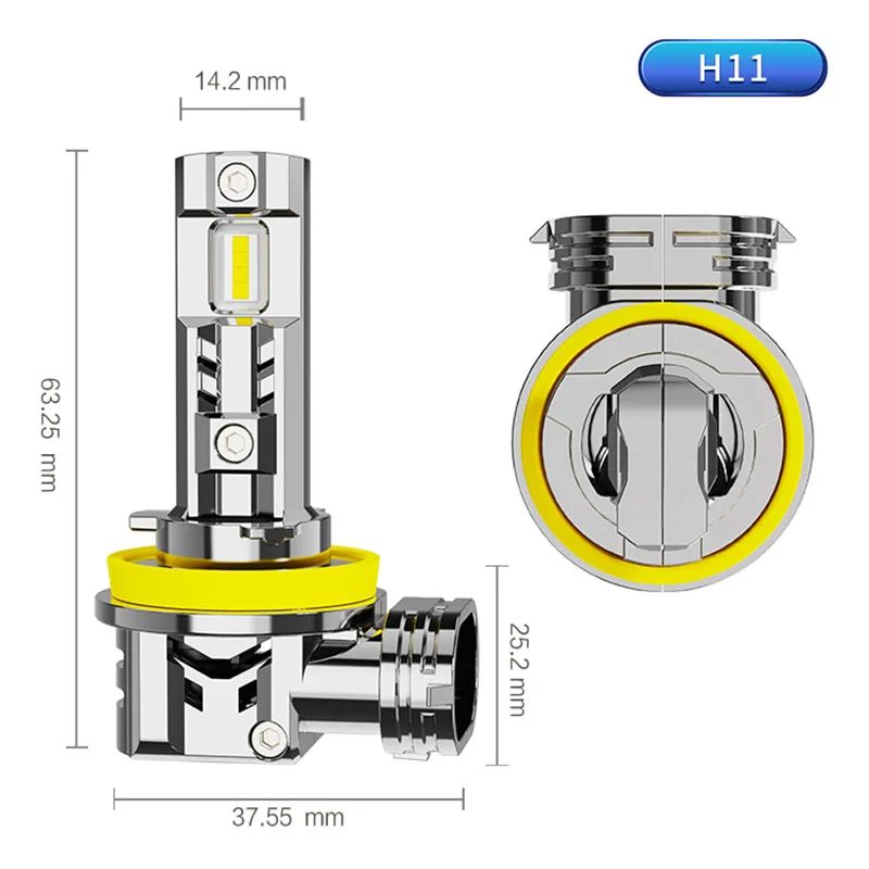 2個入り-sukioto-h7-h11-led-キャンバス対応バルブ-hb3-9005-h3-h1-ledヘッドライト-ミニサイズ-高ルーメン-30000lm-70w-h15-ledオートランプ-6000k-ホワイト