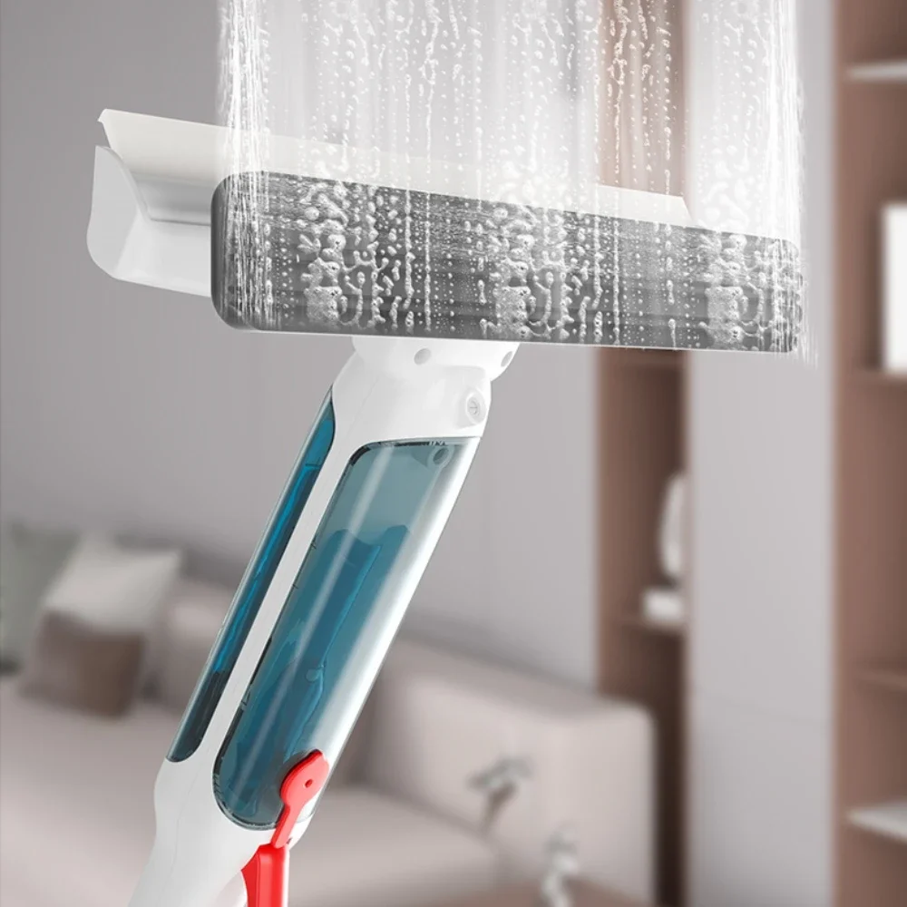 2024 جديد مقبض طويل استخدام مزدوج رذاذ نافذة تنظيف ستوكات المطاط الزجاج رذاذ مكشطة ممسحة ممسحة مُنظف نوافذ