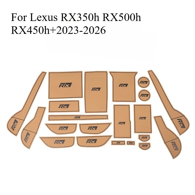 For Lexus RX350h RX500h RX450h+2023-2026 Anti-slip Gate Slot Mat Car Door Groove Cup Pad Interior Accessories
