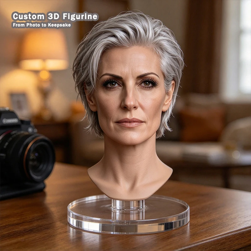 Custom Photo 3D Printed Human Figurine Resin Portrait Statue Personalized Mini Me Figure Desktop Display Wedding Souvenir Keepsa