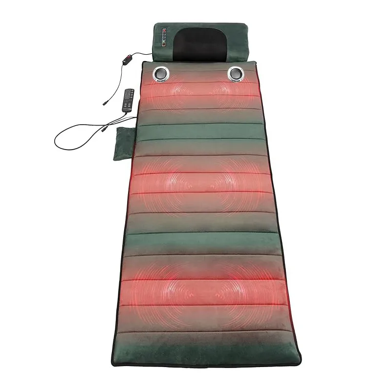 

С динамиком Bluetooth Массажный матрас для всего тела Waveform Релаксация с подушкой под давлением пальцев Массаж спины и ног