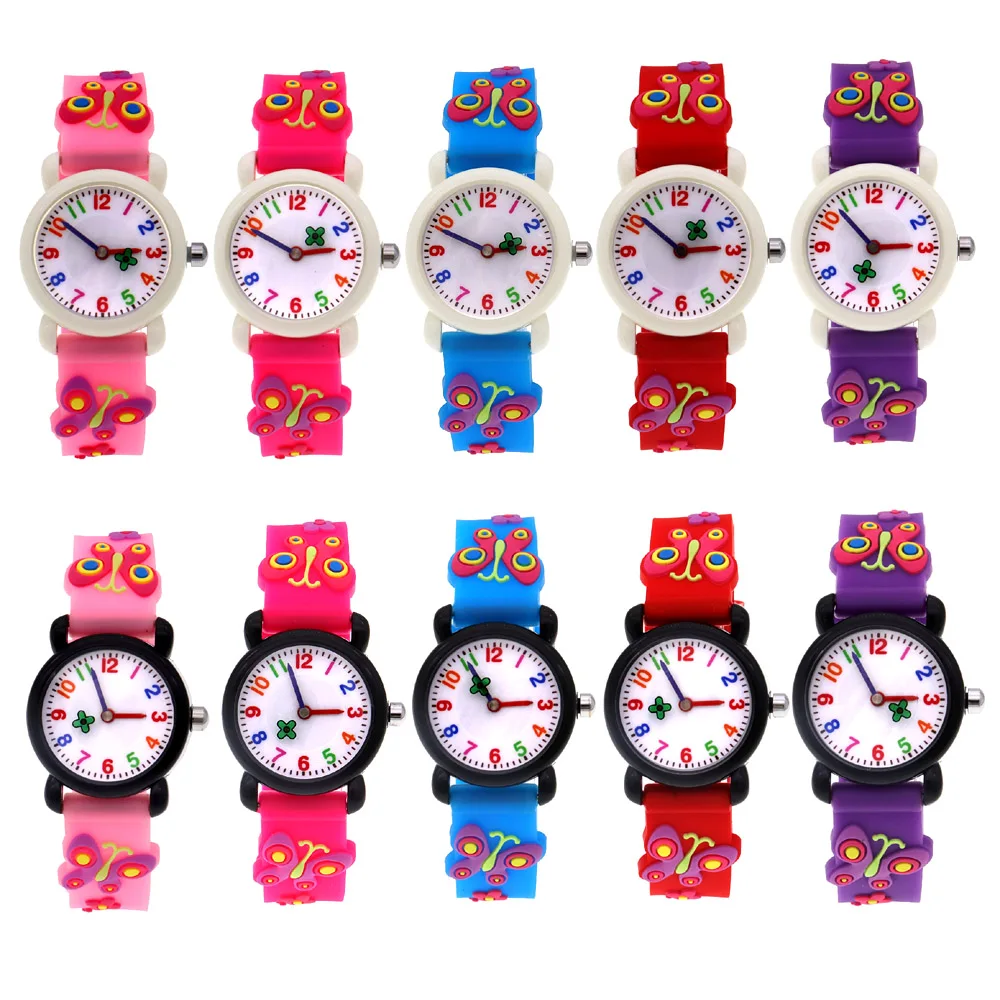 Reloj de pulsera para niños y niñas, relojes impermeables de 28mm, caja de plástico, regalos de fiesta, alta calidad