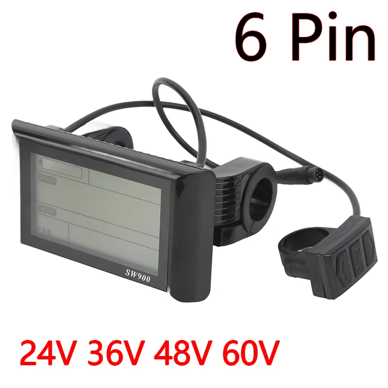 New SW900 Display Low Failure Rates Waterproof Connector Modification Part Electric Bike LCD Display Meter for Electric Scooter