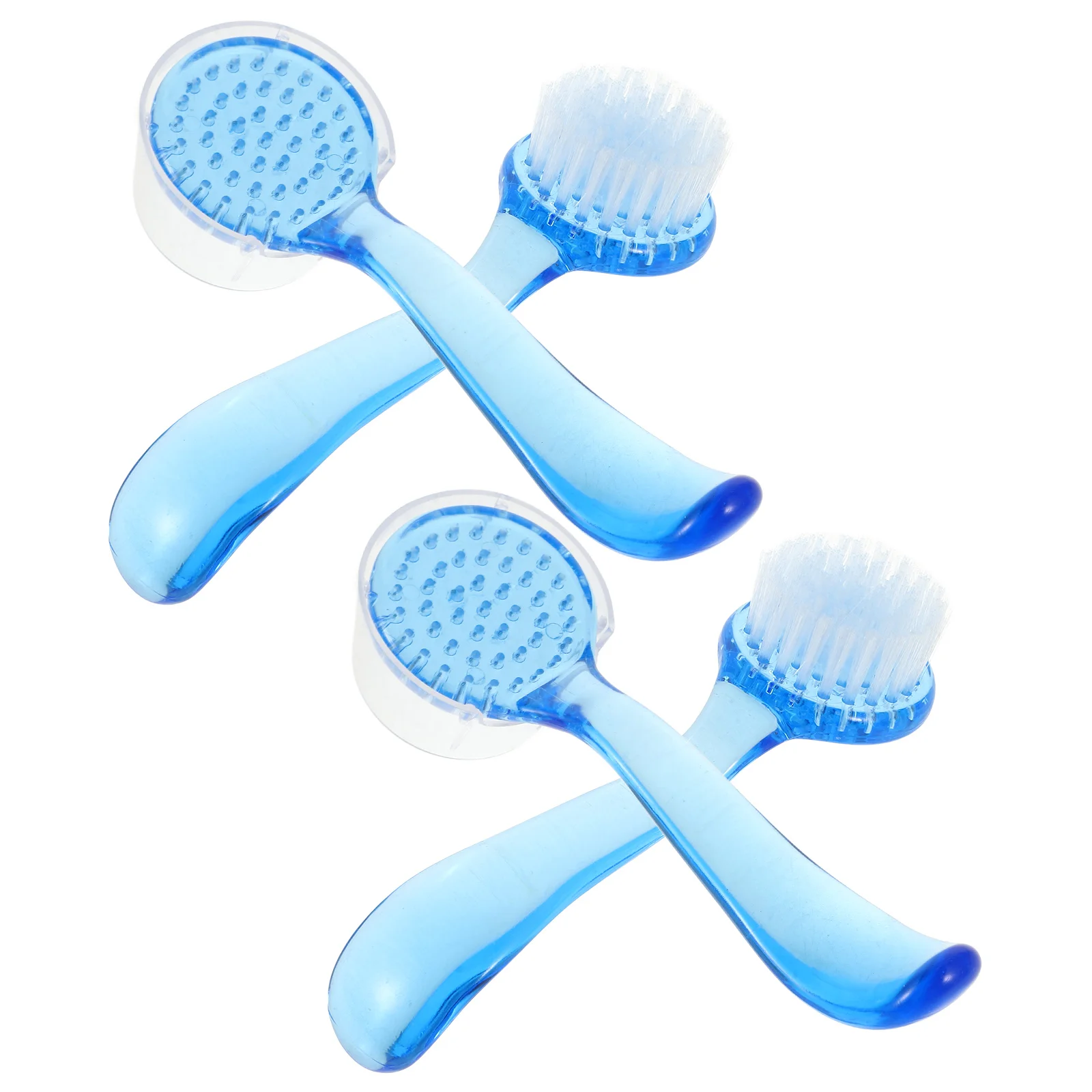 4 PCS Scrubber Cleaner Brush Limpieza facial con tapa Lavabo