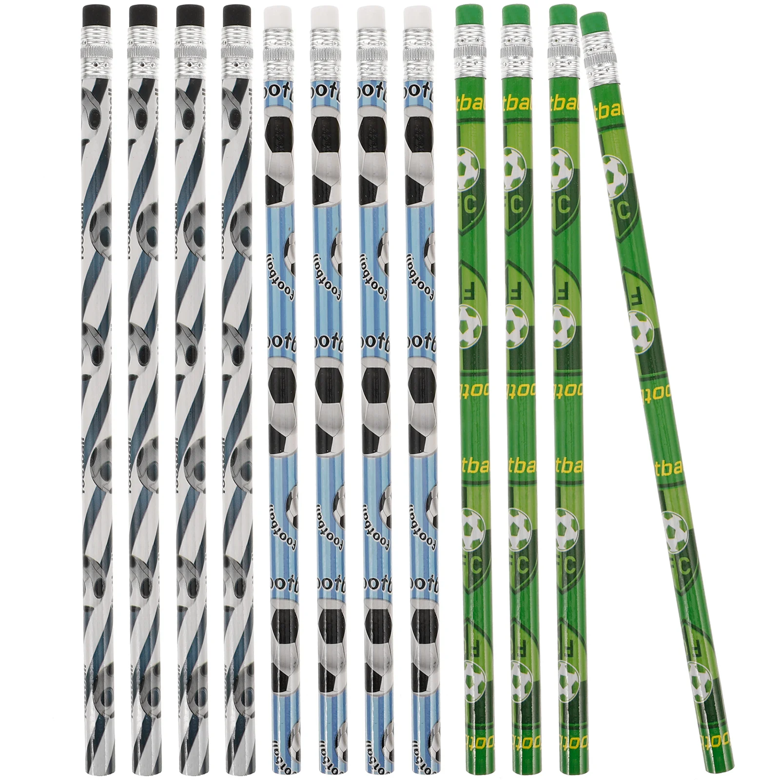 

12 Pcs Football Pencil Gift Stationery Sketching Sports Drafting Pencils for Office with Erasers Kids