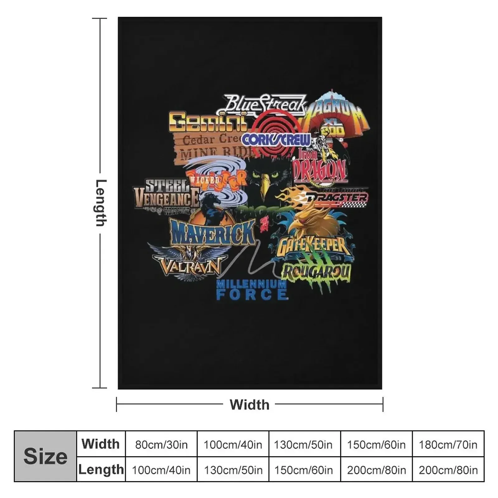 Cedar Point Roller Coaster Designer Classic T-Shirt Throw Blanket Soft Beds Hairy Nap For Baby cosplay anime manga Blankets