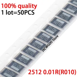 (50pcs/lot) 2512 0.01R R010 ± 1% 1W 2W 3W SMD alloy sampling resistor High power