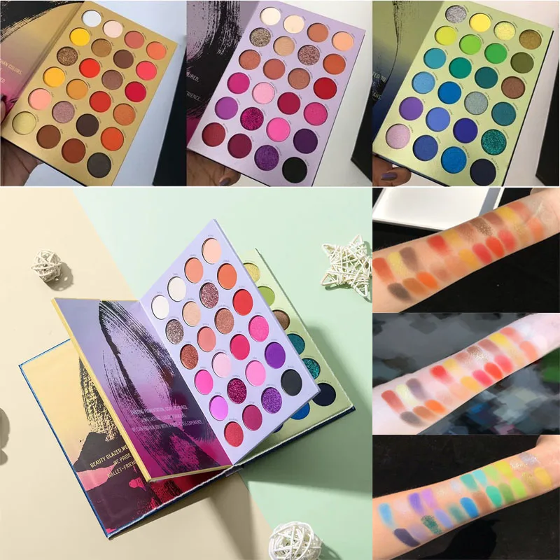 

Hot Selling 72 Colors Book Eyeshadow Palette Three-layer Three-dimensional Eyeshadow Pearlescent Matte Glitter Palette Wholesale