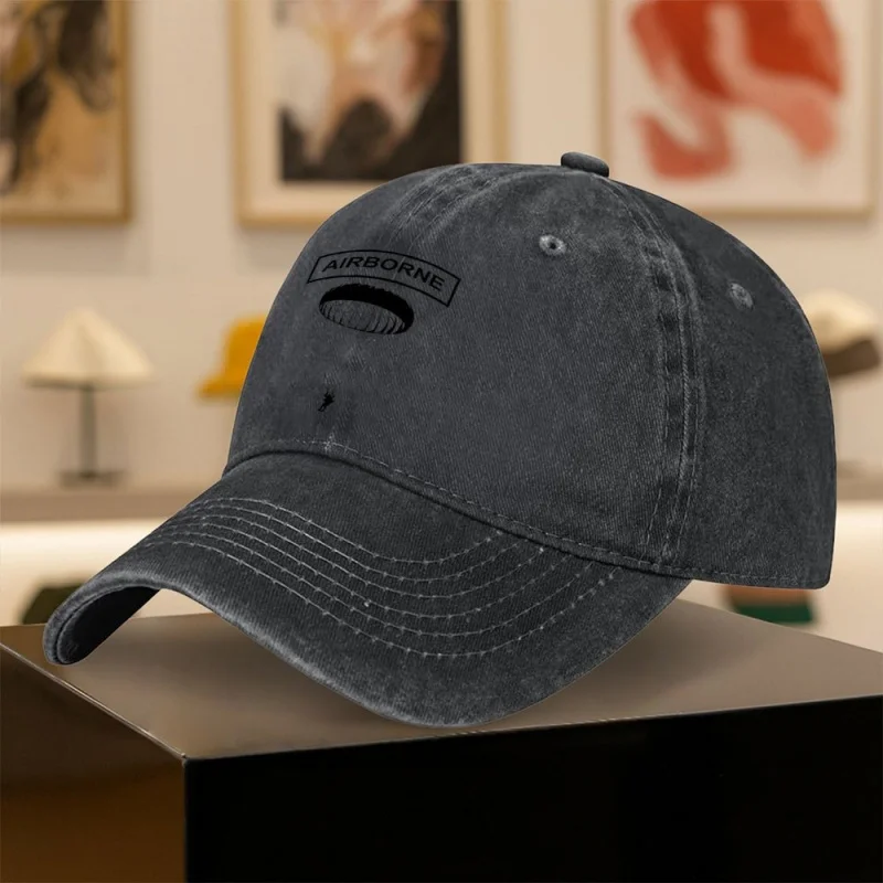 Vintage Parachute Print Baseball Cap Unisex Fashion Hat Solid Color Daily Accessory Ideal Gift