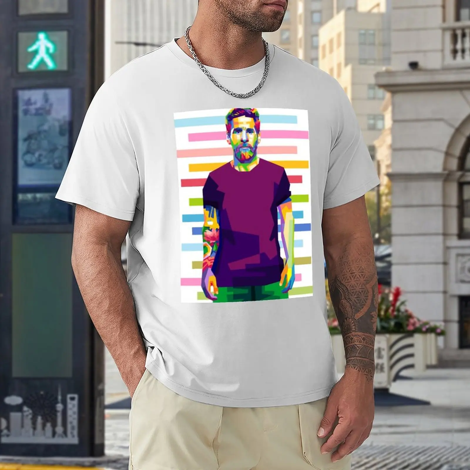 CELEBRATION Lionel And Andrés And Messi And Argentina No.10 GOAT Caricature 19 Top Tee Top Quality Leisure Creative Motion Eur S