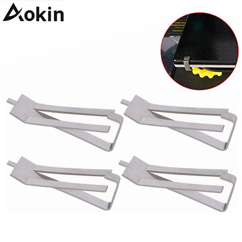 4pcs Hot Bed Glass Platform Fix Clamp Spring Turn Clips for Creality Ender 3 Pro, Ender 3S, Ender 5 Pro, CR-20 PRO, CR-10S Pro