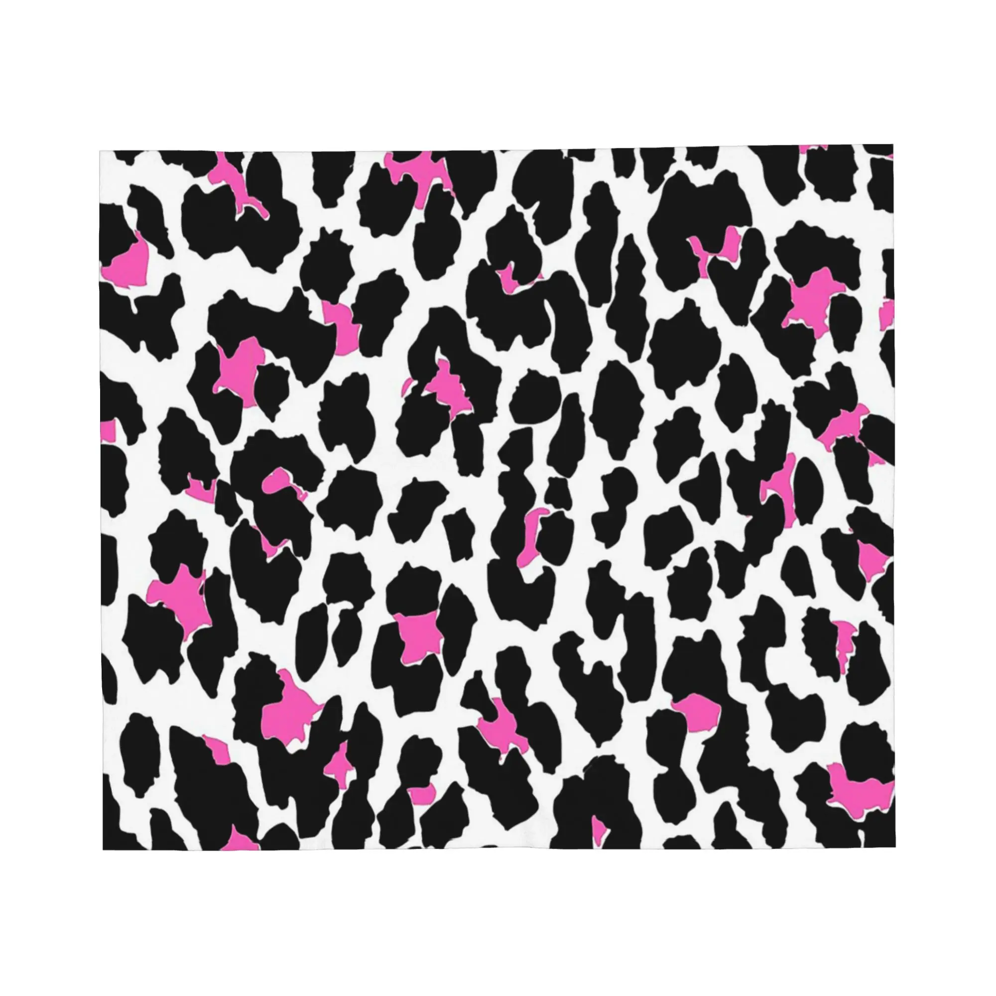 Leopard Print Blankets Flannel Decoration  Breathable Super Warm Throw Blanket for Sofa Couch Bedspreads