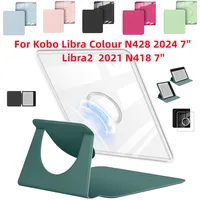Para Kobo Libra Color 2024 Libra2 2021 N428 N418 7 ''soporte multiángulo cubierta de lector magnético desmontable carcasa transparente protectora
