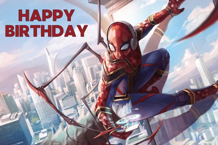 Tema de Spiderman, decoraciones para fiesta de cumpleaños de bebés, fondos de fotografía de vinilo, fondo de fiesta para estudio fotográfico