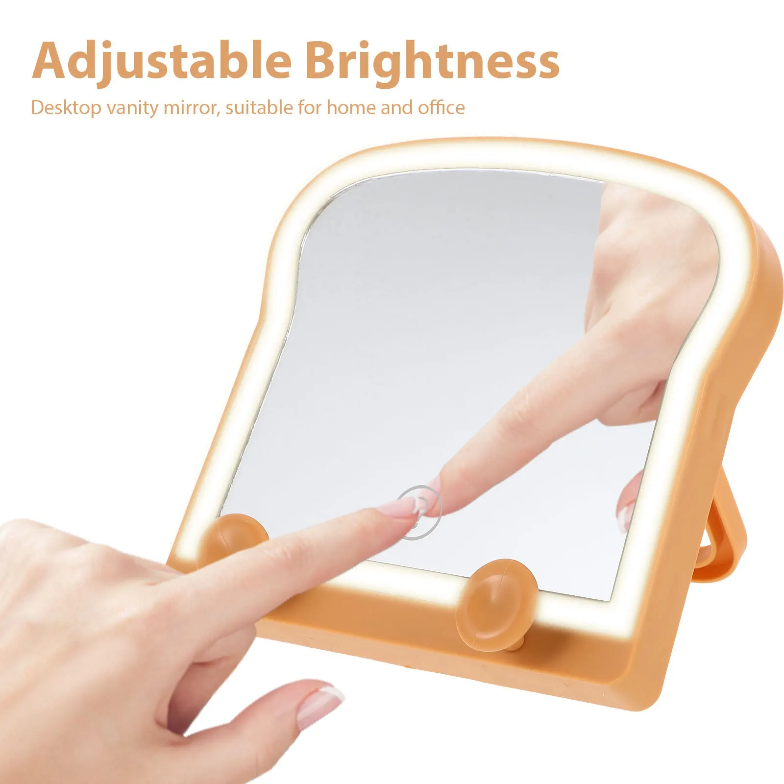 

Fashionable Tabletop Dress Mirror High-Quality Reflection for Makeup Application Bedroom Desk Decorative Accessories Use
