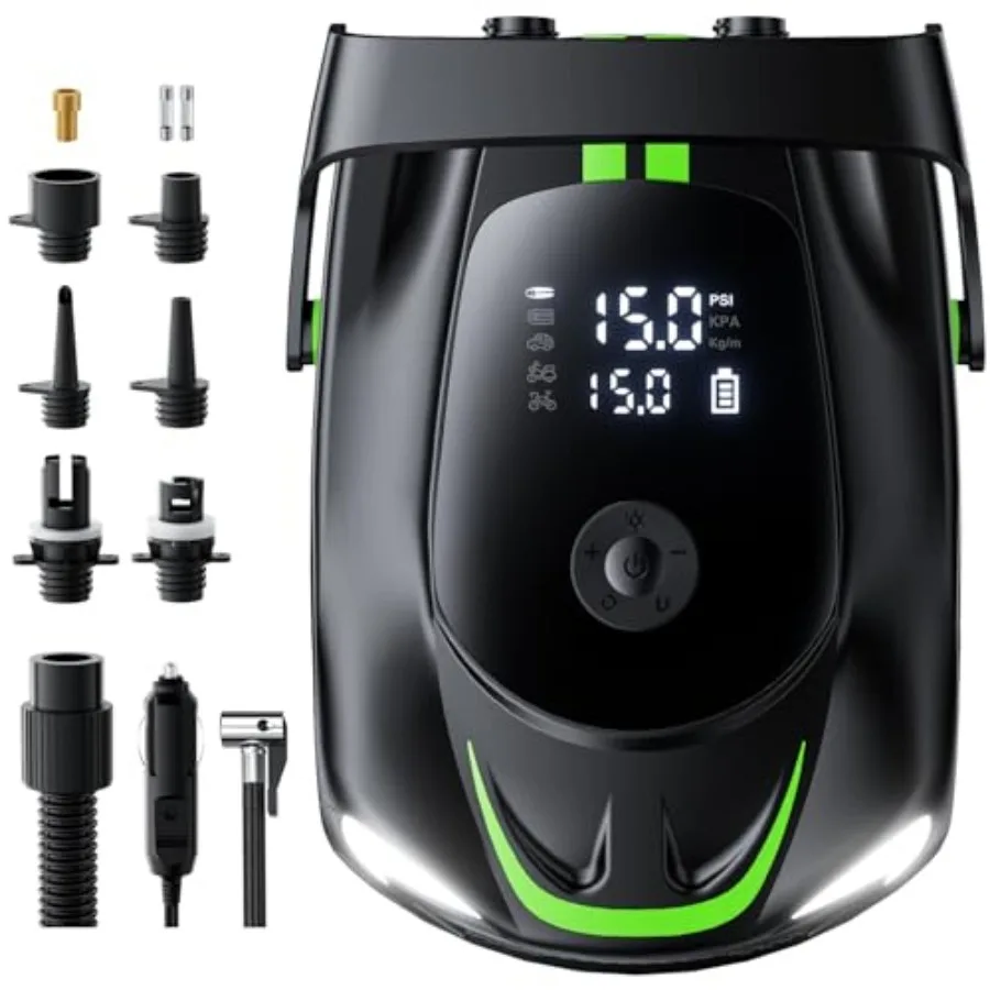 

50PSI Paddle Board Pump Electric Portable, SUP Air Pump for Paddleboard with Auto-Off, Deflate Function, and 12V DC Car Connect
