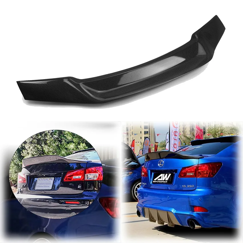 

2006 To 2013 For Lexus IS Sedan 4-Door R Style IS250 IS300 IS350 Rear Trunk Spoiler Wing Cover Lip By ABS Gloss Black Body Kit