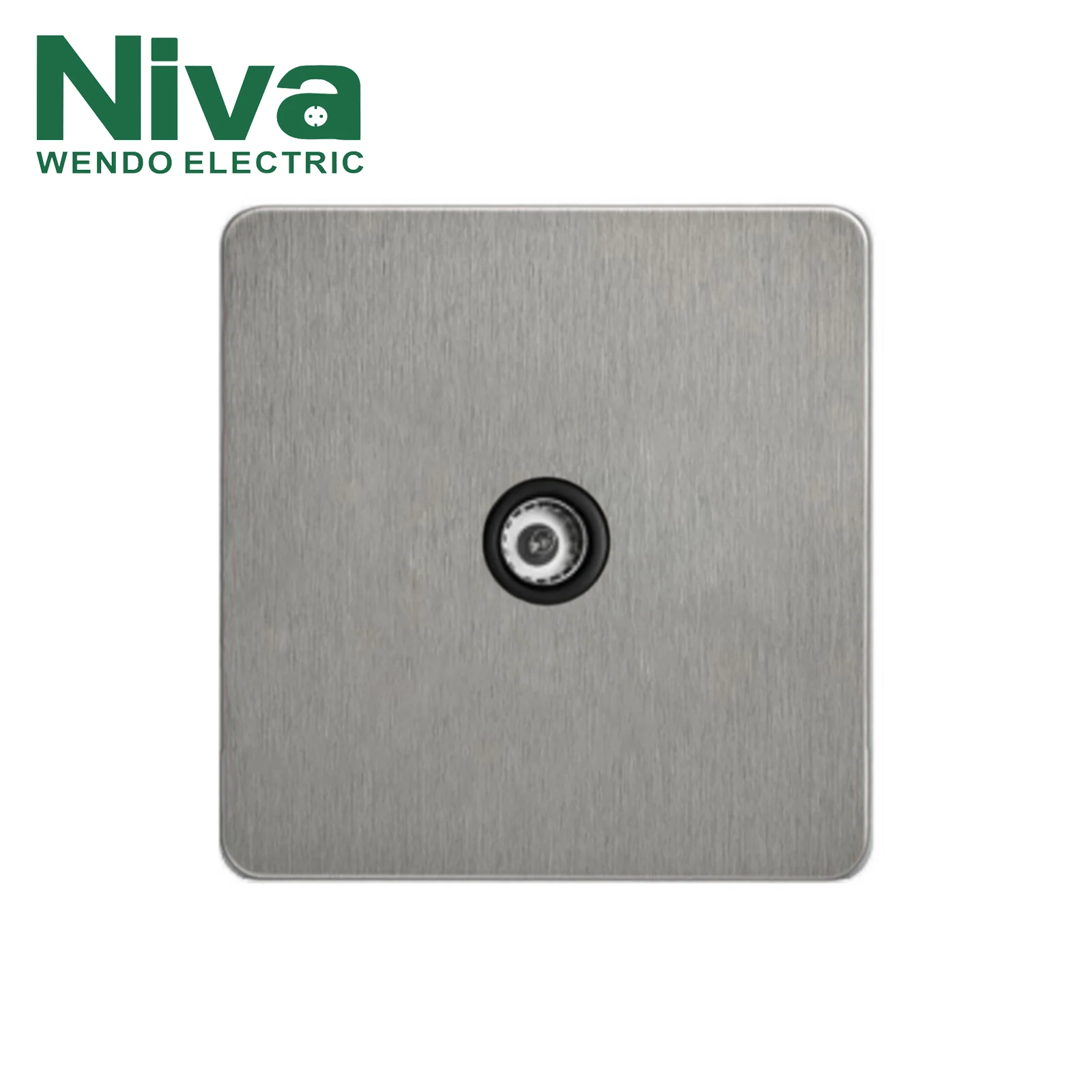 Niva home TV sockets wall switches stainless steel luxury Nickel panel light switch Universal