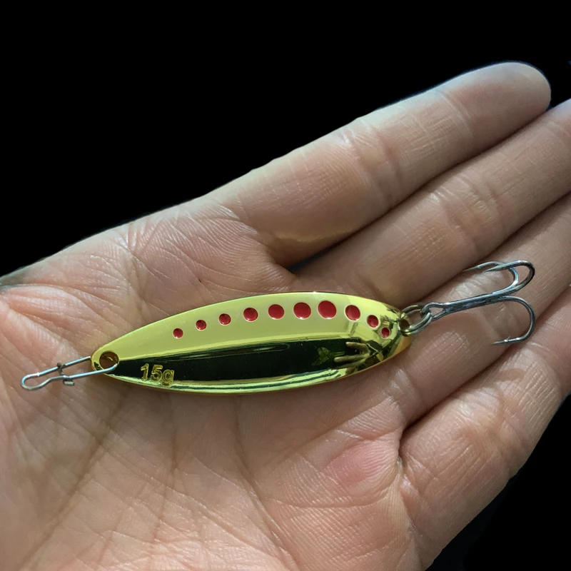 Cuchara giratoria de Metal, señuelo de pesca de trucha, cebo duro, lentejuelas de ruido, cebo Artificial pequeño, Spinner de lentejuelas duras, 1 ud.