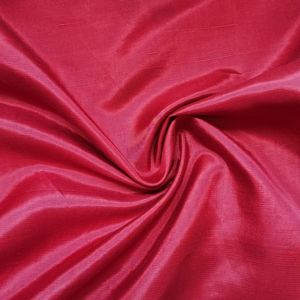 50cm*110cm 12 Momme Burgundy Doupion Silk Fabric Soft Pure 100% Silk Cloth Plain