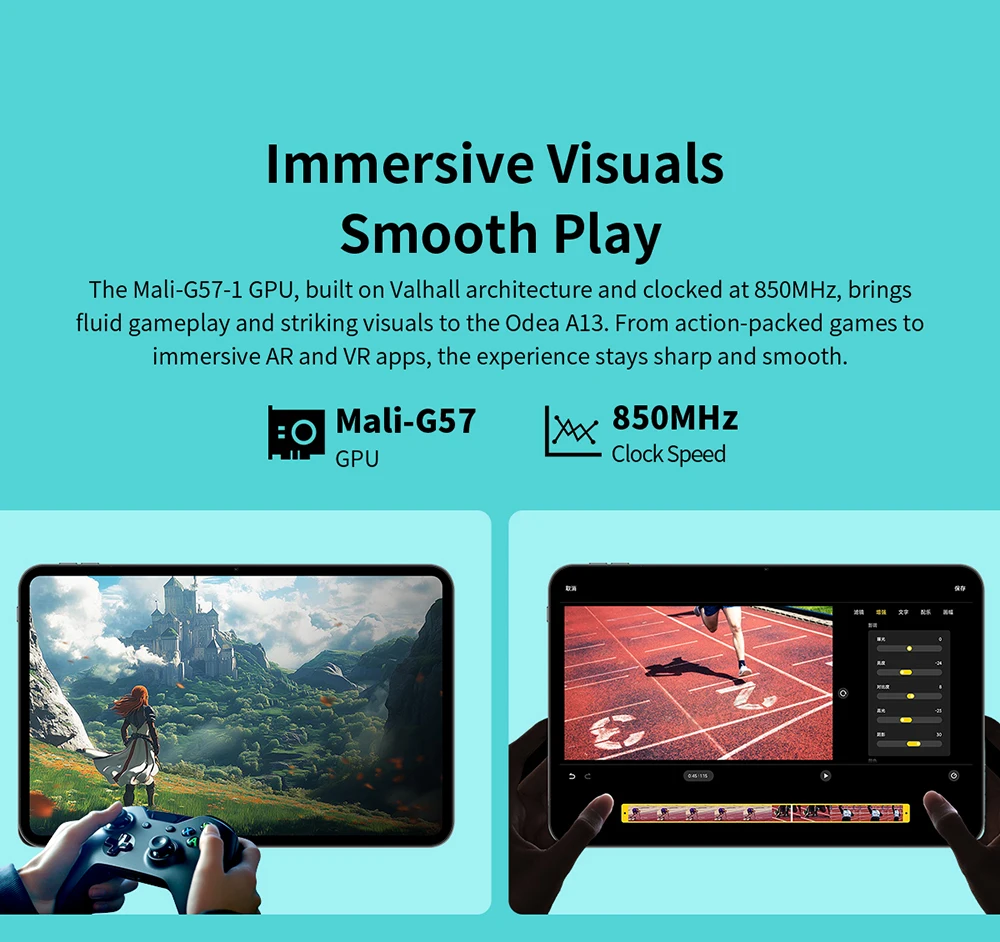 Odea A13 Tablets PC 13.4 inch 8GB RAM(+12GB Virtual) 128GB ROM FHD 8000mAh Unisoc T7280 Octa-Core Android 15 4G LTE