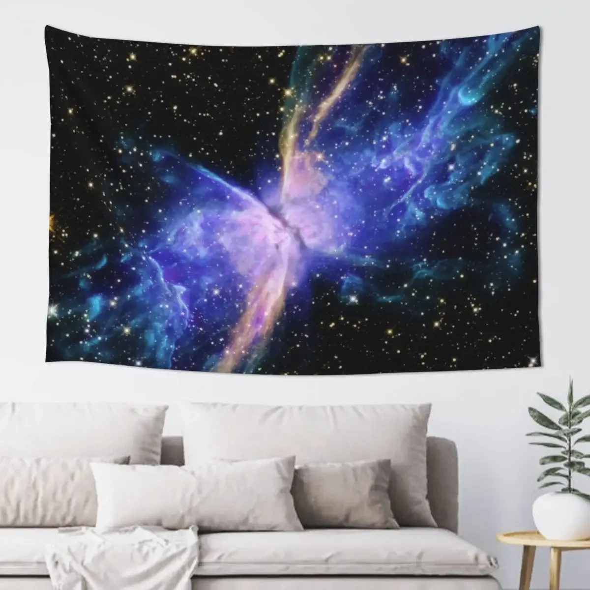 NEBULA - NEBULA BUTTERFLY IN THE GALAXY Tapestry Room Design Decoration Aesthetic Bathroom Decor Wall Hanging Wall Tapestry