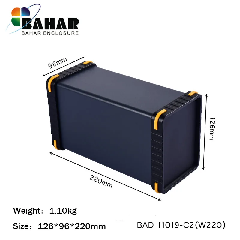 1 PCS Bahar Brand Aluminum Case Wire Junction Box Instrument Shell Battery Enclosure Size 126X96X220MM Model BAD 11019-C Or T