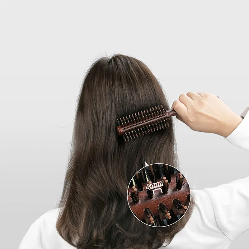 Manufacturers Hair Salons with Sharp-tail Bristle Lotus Nylon Curly Hair Comb Roller Comb Hair Care Styling Comb