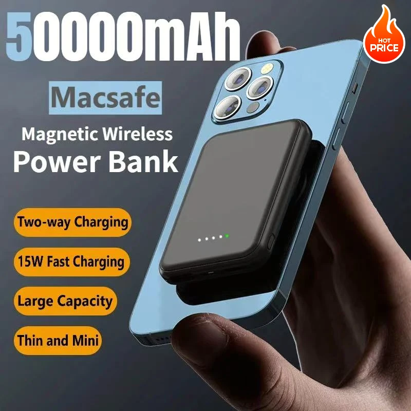 2022 Magnetic Wireless Power Bank Fast Mobile Phone Charger For iPhone 12 13 mini 13 Pro Max Auxiliary External Battery 20000mah