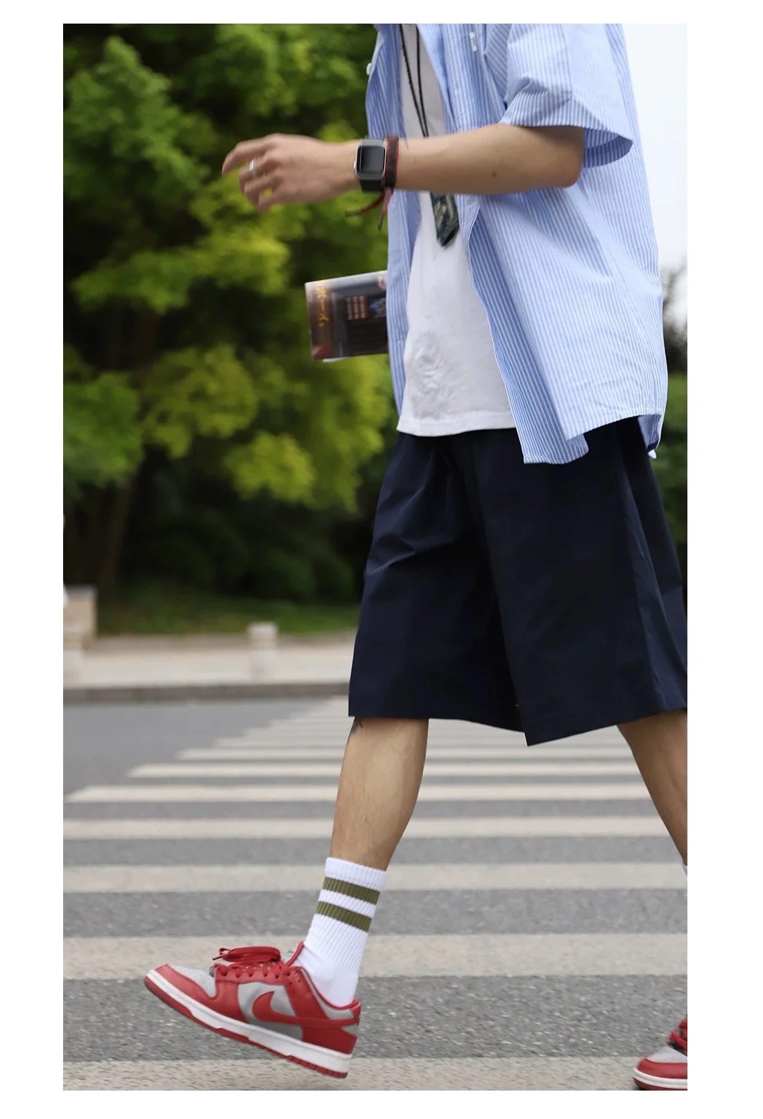 

Быстросохнущие шорты-брюки длиной 6 дюймов, повседневные, прямого кроя, со средней посадкой, на эластичном поясе, из полиэфирного волокна, летние, молодежные, модные