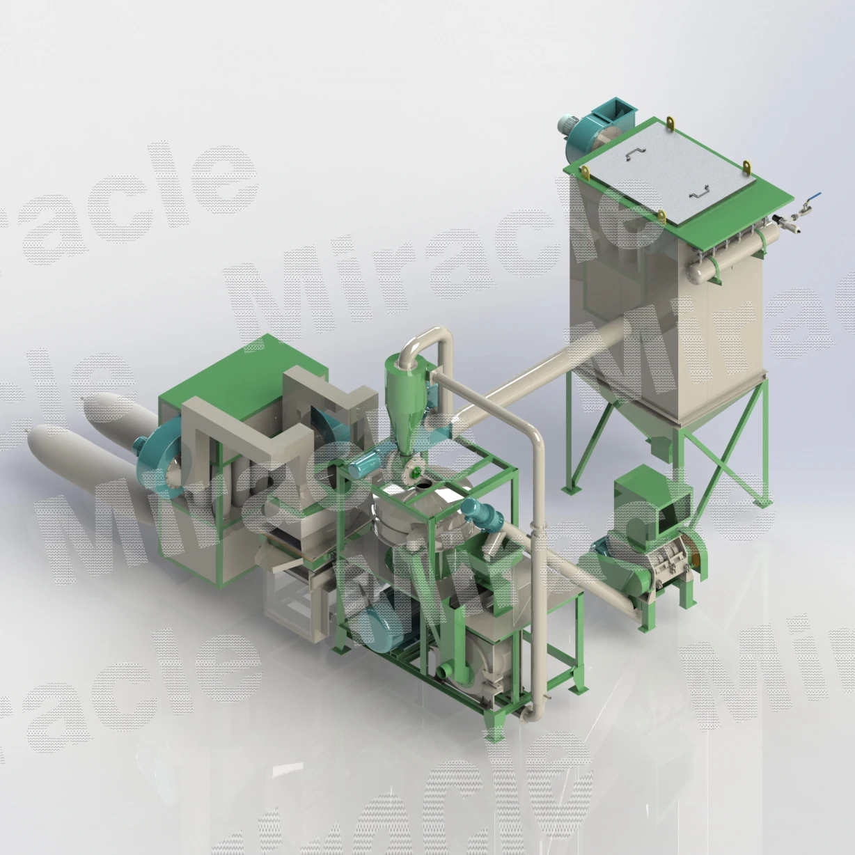 Miracle High Efficiency Waste Blister Recycling Machine Aluminum Plastic Recycle Separating Machine made in China
