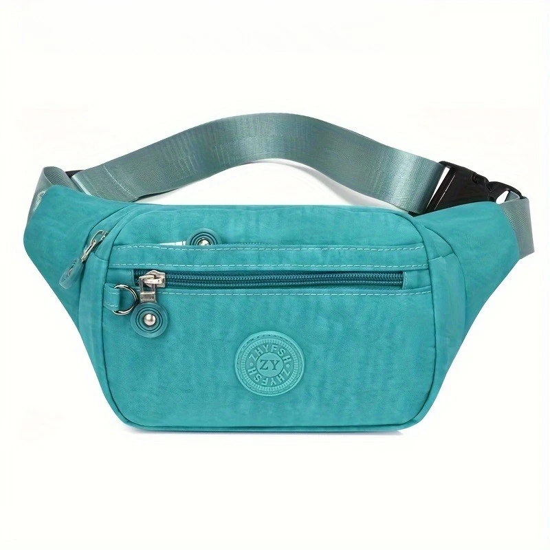 Leichte Gürteltasche, Umhängetasche, mehrere Reißverschlusstaschen, verstellbarer breiter Riemen, Hüfttasche, Brusttasche für Damen zum Laufen – Detail 9