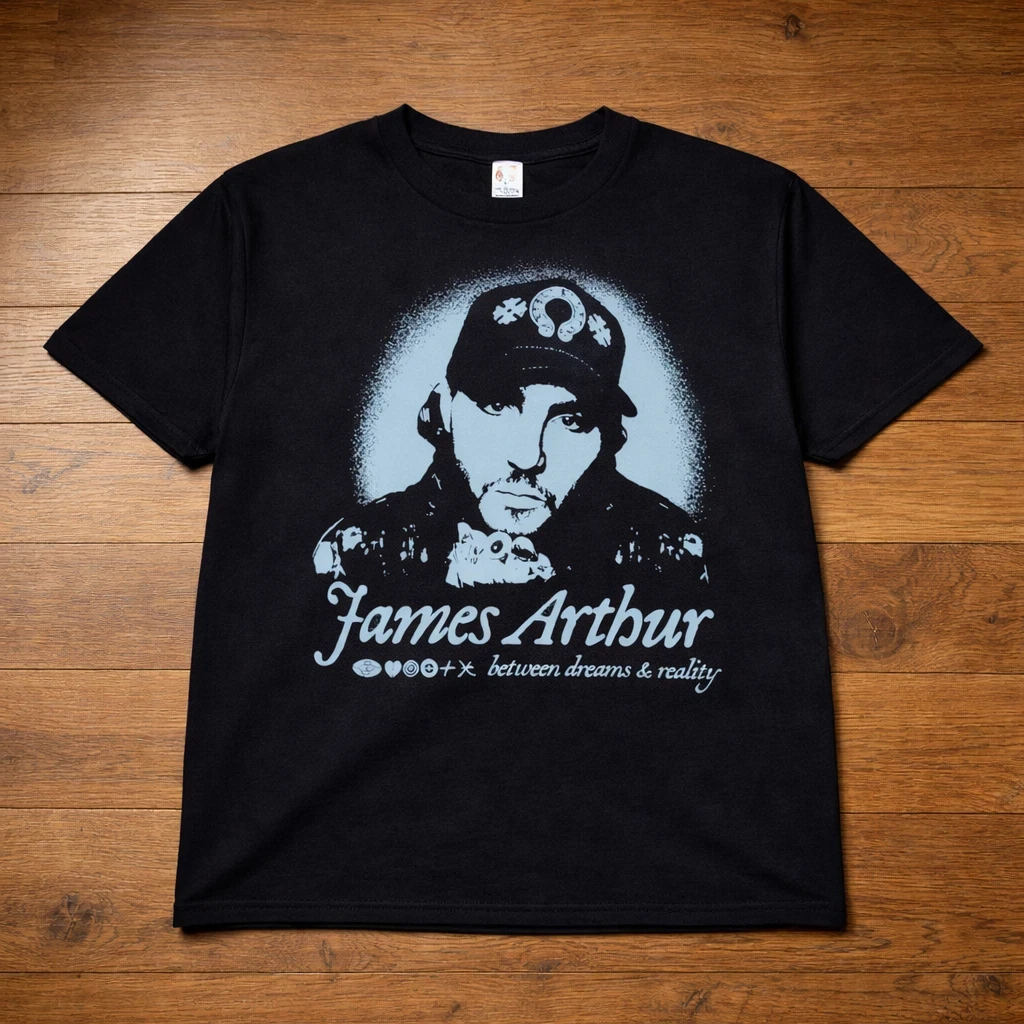 James Arthur Pisces World Tour 2026 graphics cotton men's shirt O-neck summer Y2K Short Sleeve Women's hip-hop T-shirt fan gift