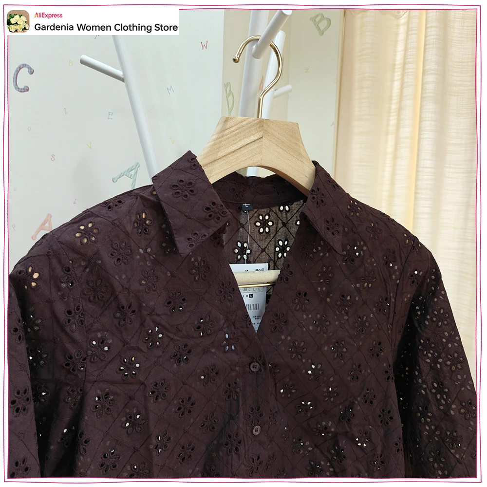 Relaxtion Eyelet Embroidered P - đánh giá và giá Embroidery Cotton Shirt