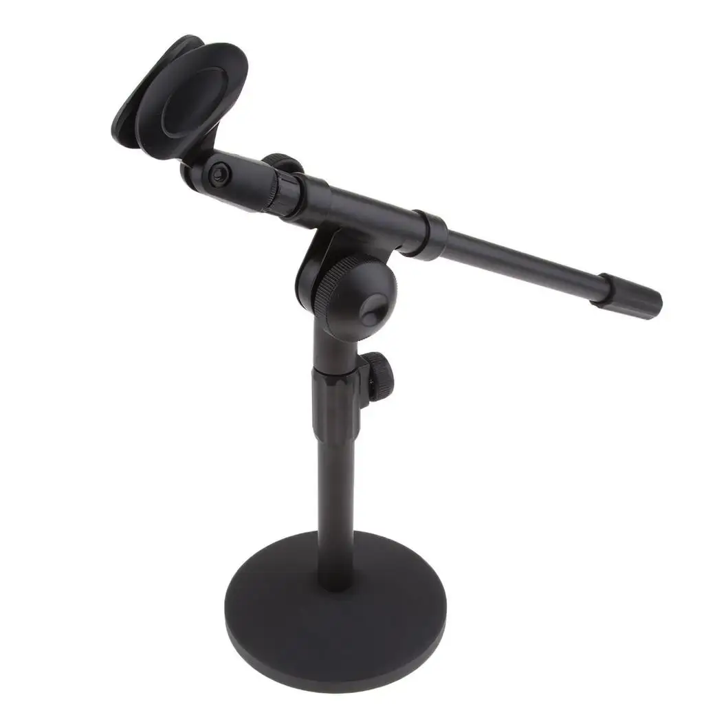 Universal Adjustable Tabletop Mic Holder 13inch ,Base Dia 5.12inch for Radio Broadcasting Studio,Stages, And TV Stations
