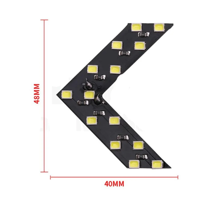 14-SMD LED Arrow Panel Light Car Rearview Mirror Indicator Turn Signal Sequential Light Bulb Motorcycle Tail Light