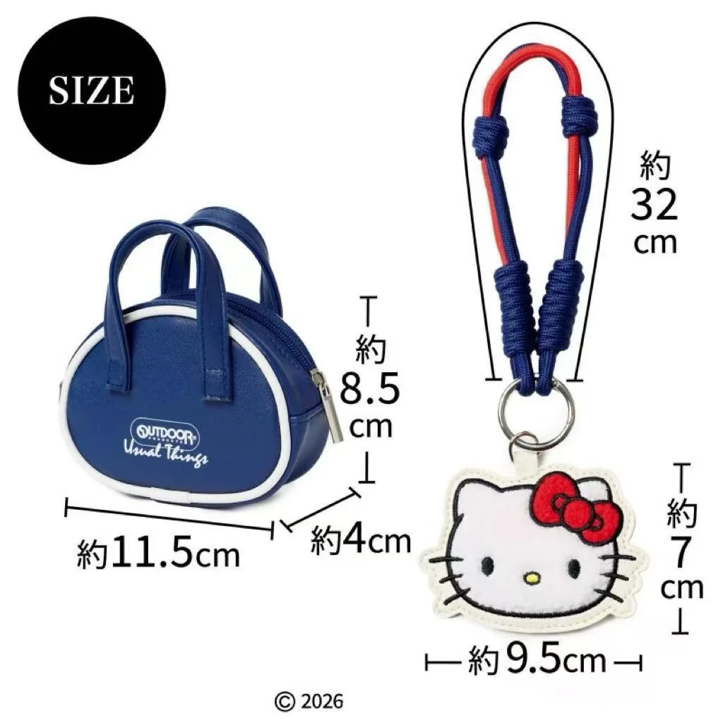 Hello Kitty Cartoon Wallet Cute Embroidered Pattern Keychain Mobile Pendant Student Gift Decoration Women Accessories Wholesale