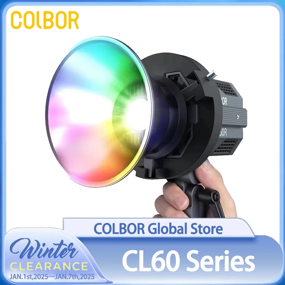 COLBOR CL60R/CL60 2700K-6500K LED COB Photography Lighting 2 Version Available Lightweight and Protable Video Light