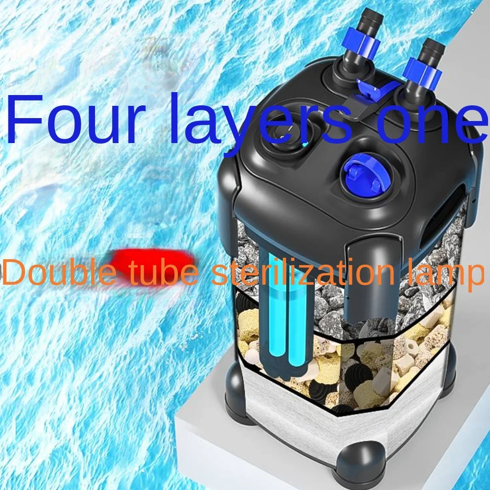 

Fish Tank Filter Three-in-One Water Purification Circulation System Aquarium Filter Barrel Bass Cylinder Outer Filter VAT