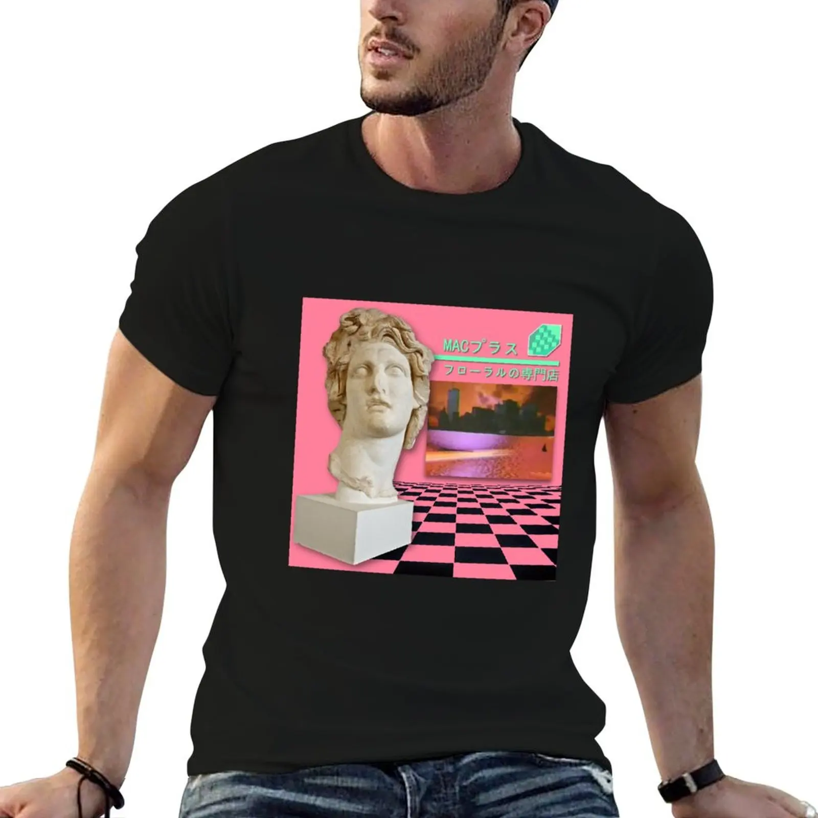 

t 100% Plus: shirt shirts designer T-Shirt Shoppe t Macintosh Floral men [vaporwave] cotton