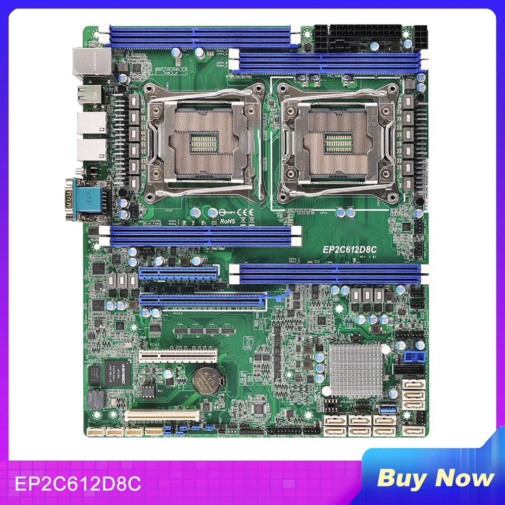 

EP2C612D8C For ASROCK Server Motherboard LGA2011 Support E5-2600/4600 V3 Series