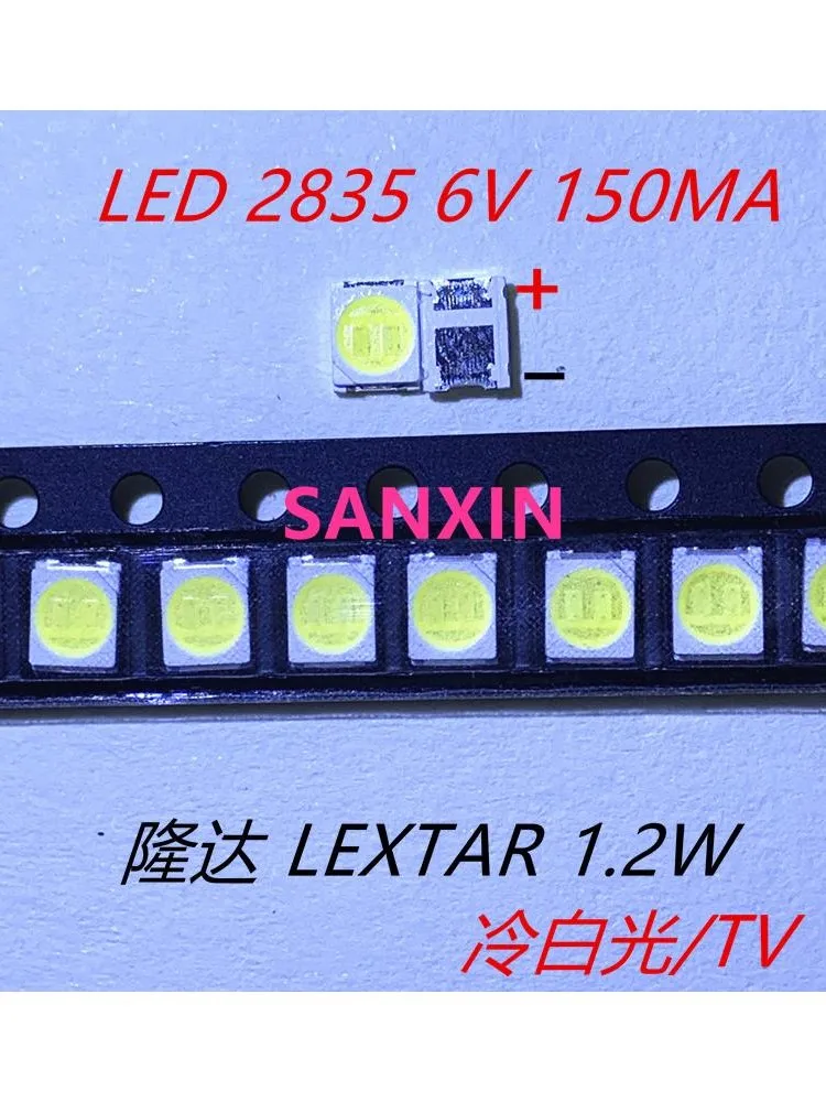1000 قطعة 2835 3528 إصلاح LED LCD إضاءة خلفية للتلفاز الخرز MX سيول JF 1 واط-2 واط 3 فولت 6 فولت الضوء الأبيض البارد شائع الاستخدام