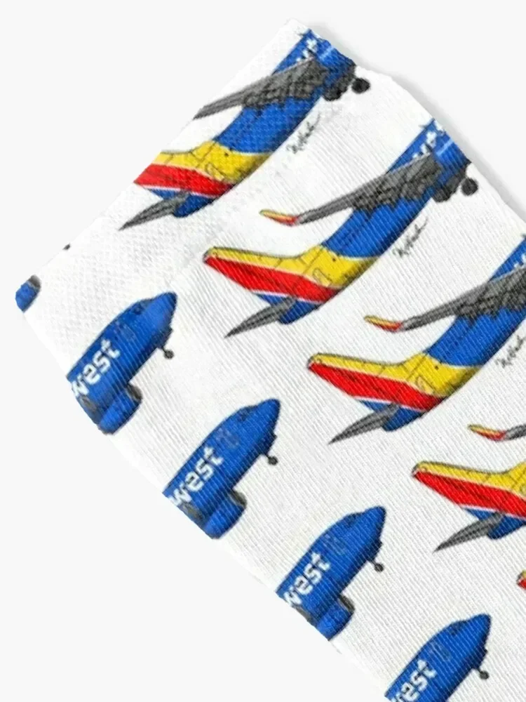 Being 737 Southwest Socks sports and leisure men cotton high quality Antiskid soccer Children's Women Socks Men's