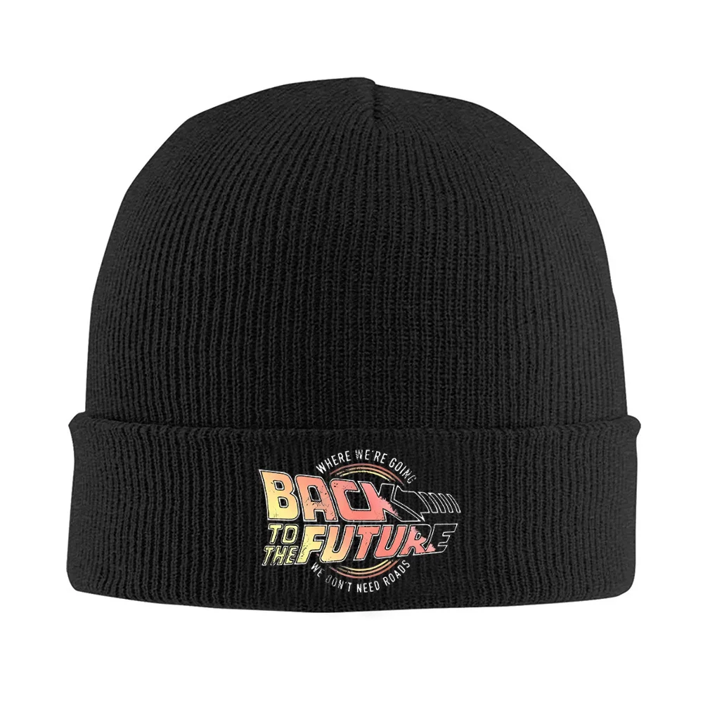 Back to the Future time travel Men Women Unisex Knitted Hat Beanie Pullover Cap Winter Thermal Warm Christmas Outdoor Cycling Hi