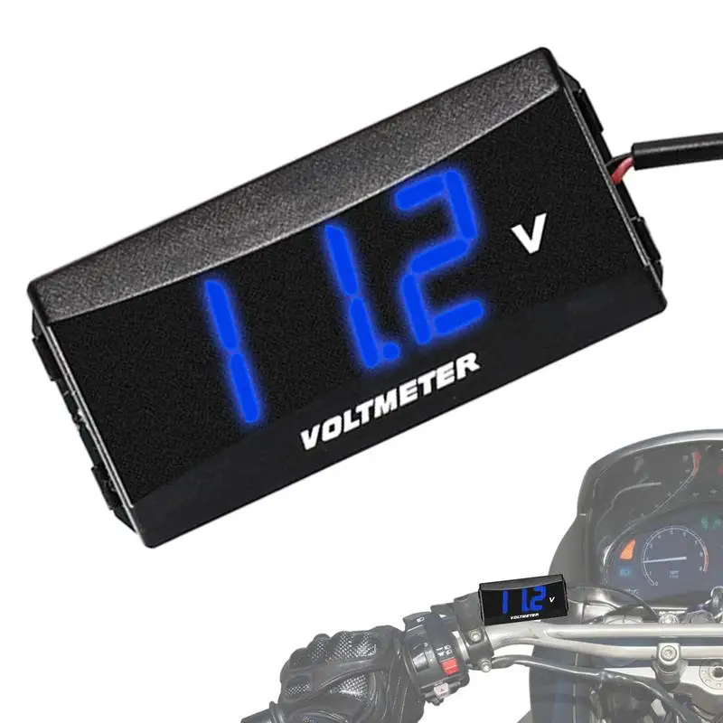 Car Battery Monitor Multipurpose LED Display Voltmeter 12V Battery Meter Weather-Resistant Digital Voltmeter Gauge Voltage Gauge