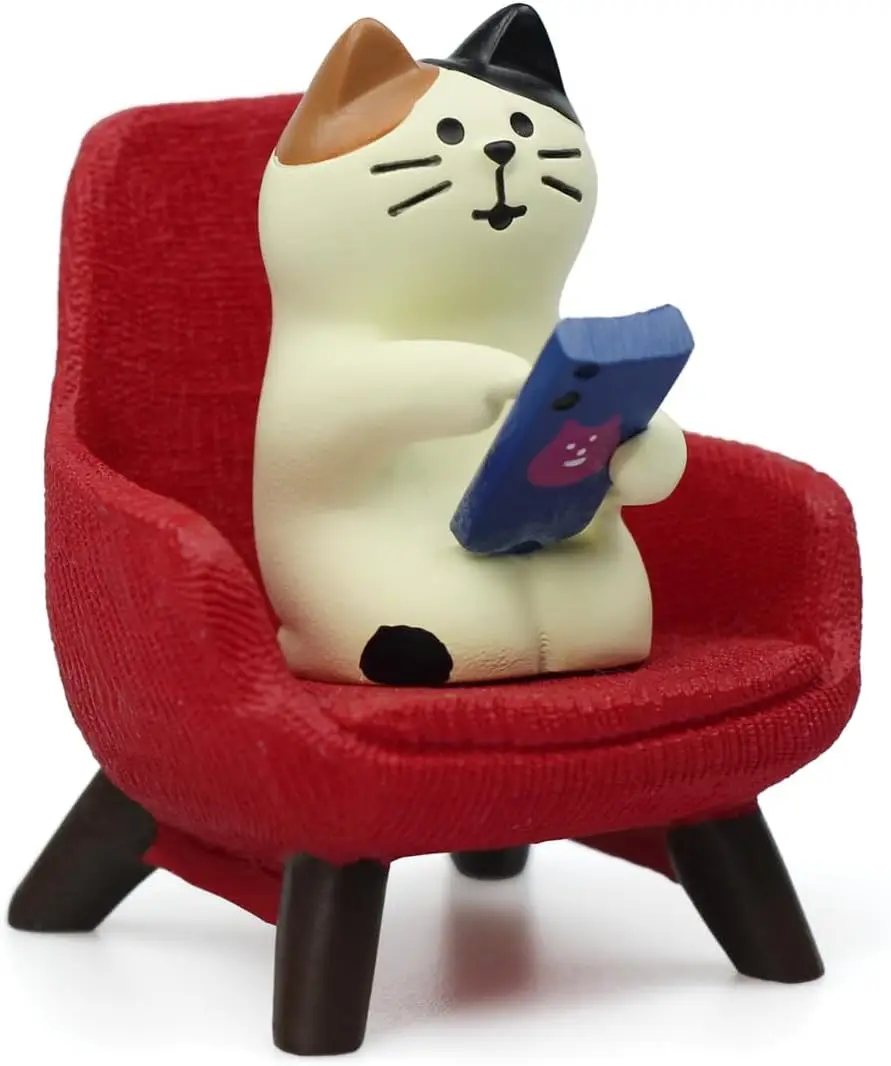 Lindo sofá de gato Japón Kawaii figuras en miniatura Zakka resina artesanía estantería decoración escena coleccionable